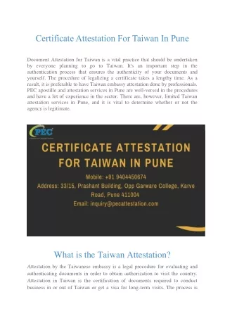 Certificate Attestation For Taiwan In Pune-Om Shinde -JUNE BATCH-GROUP-A