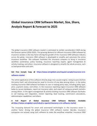 global insurance crm software market size share