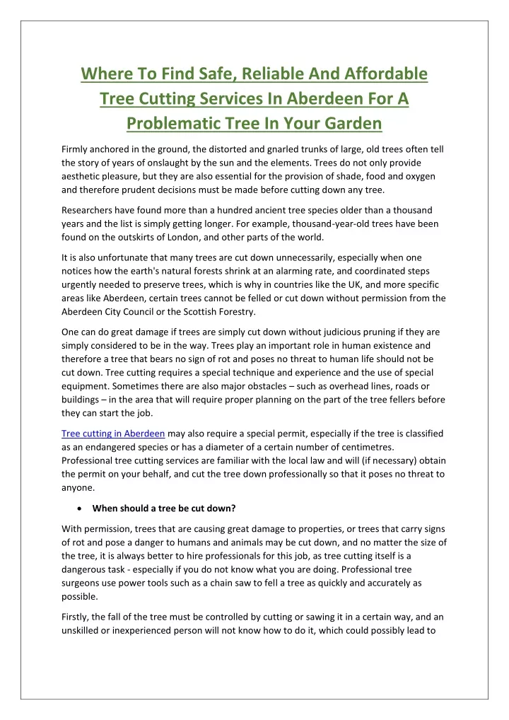 where to find safe reliable and affordable tree