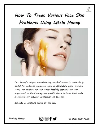 how to treat various face skin problems using