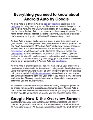 everything you need to know about android auto