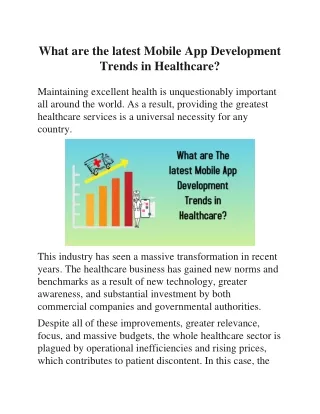 What are the latest Mobile App Development Trends in Healthcare