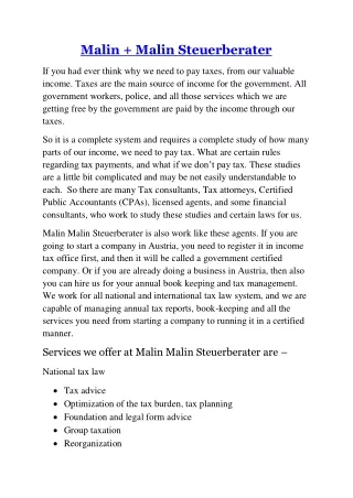 malin malin steuerberater