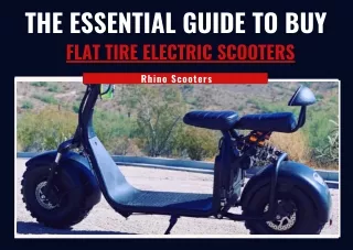 The essential guide to buy flat tire electric scooters