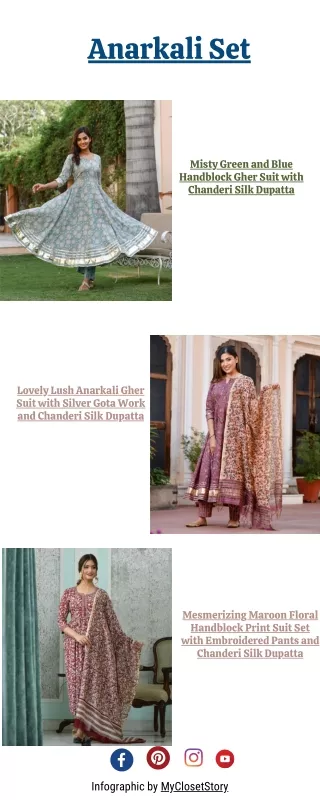 Get the Latest Anarkali Set online in India