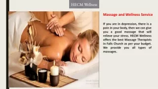 Massage and Wellness Service in Falls Church