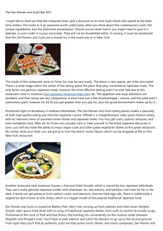 Best Japanese Restaurants In Nyc