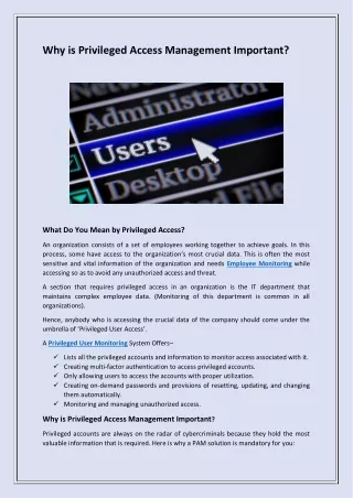why is privileged access management important