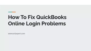 How To Fix QuickBooks Online Login Problems