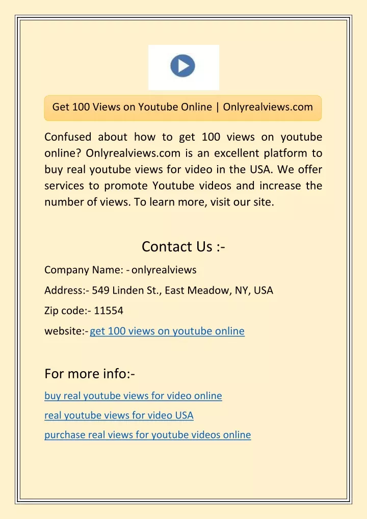 get 100 views on youtube online onlyrealviews com