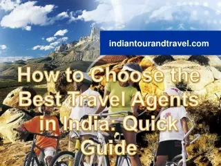 How to Choose the Best Travel Agents in India Quick Guide