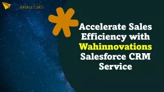 accelerate sales efficiency with wahinnovations salesforce crm service