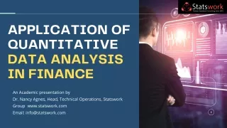 Application-Of-Quantitative-Data-Analysis-In-Finance-Stastwork