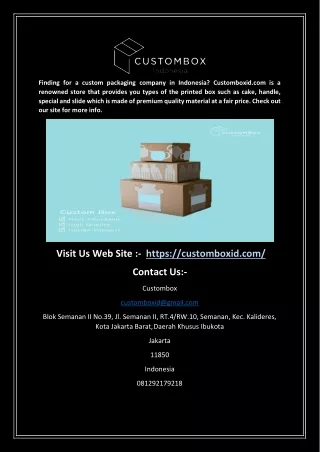 finding for a custom packaging company