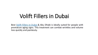 volift fillers in dubai