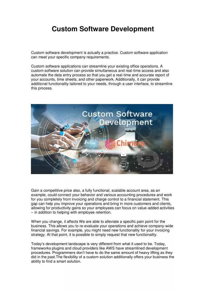 custom software development