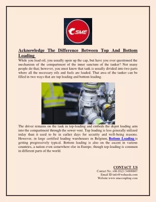 Bottom Loading manufacturers & suppliers - SME Industrial Co.