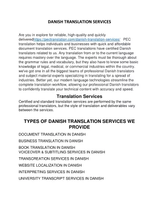 (Blog writing )Danish  TRANSLATION SERVICE.