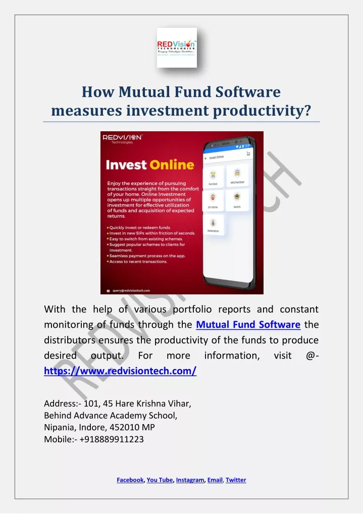 how mutual fund software measures investment