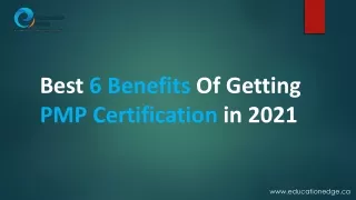 best 6 benefits of getting pmp certification
