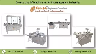 Diverse Line Of Machineries That Demanded In Pharmaceutical Industries