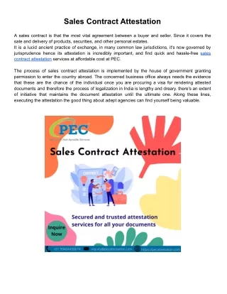 Sales Contract Attestation