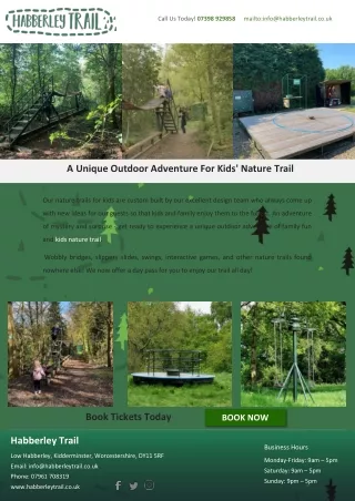 A Unique Outdoor Adventure For Kids' Nature Trail