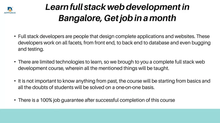learn full stack web development in bangalore
