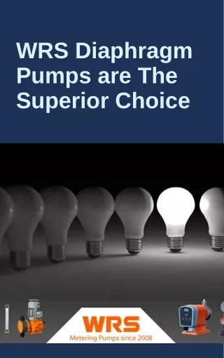 WRS Diaphragm Pumps are The Superior Choice
