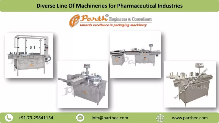 diverse line of machineries for pharmaceutical