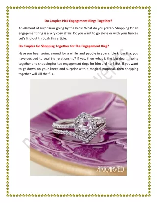 Do Couples Pick Engagement Rings Together-Ben David Jeweler