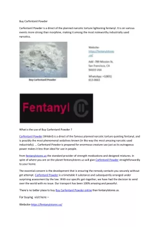 Buy Carfentanil Powder