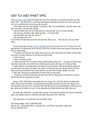 Vật Tư Việt Phát VPIC
