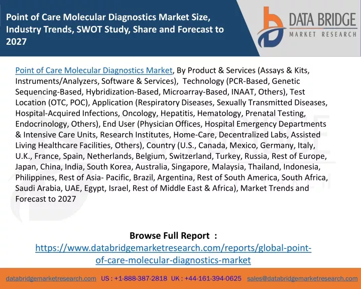 point of care molecular diagnostics market size
