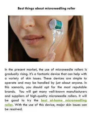 best things about microneedling roller