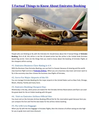 5 factual things to know about emirates booking
