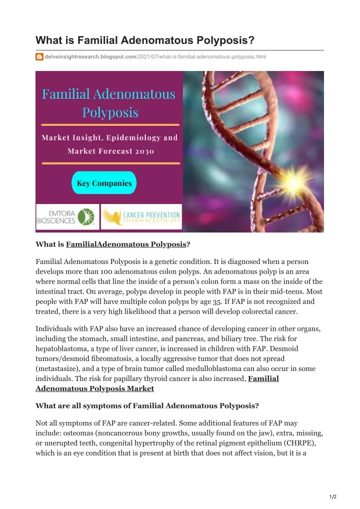 what is familial adenomatous polyposis