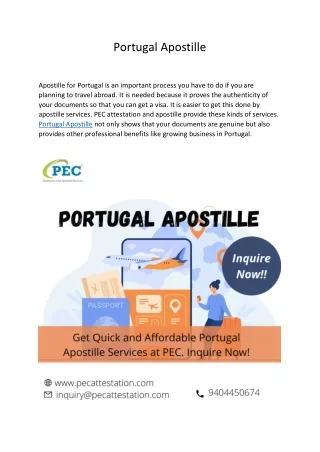 Portugal Apostille