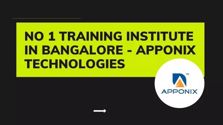 no 1 training institute in bangalore apponix