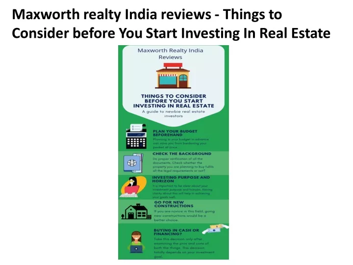 maxworth realty india reviews things to consider