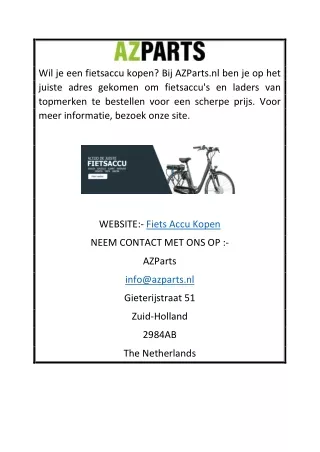 wil je een fietsaccu kopen bij azparts