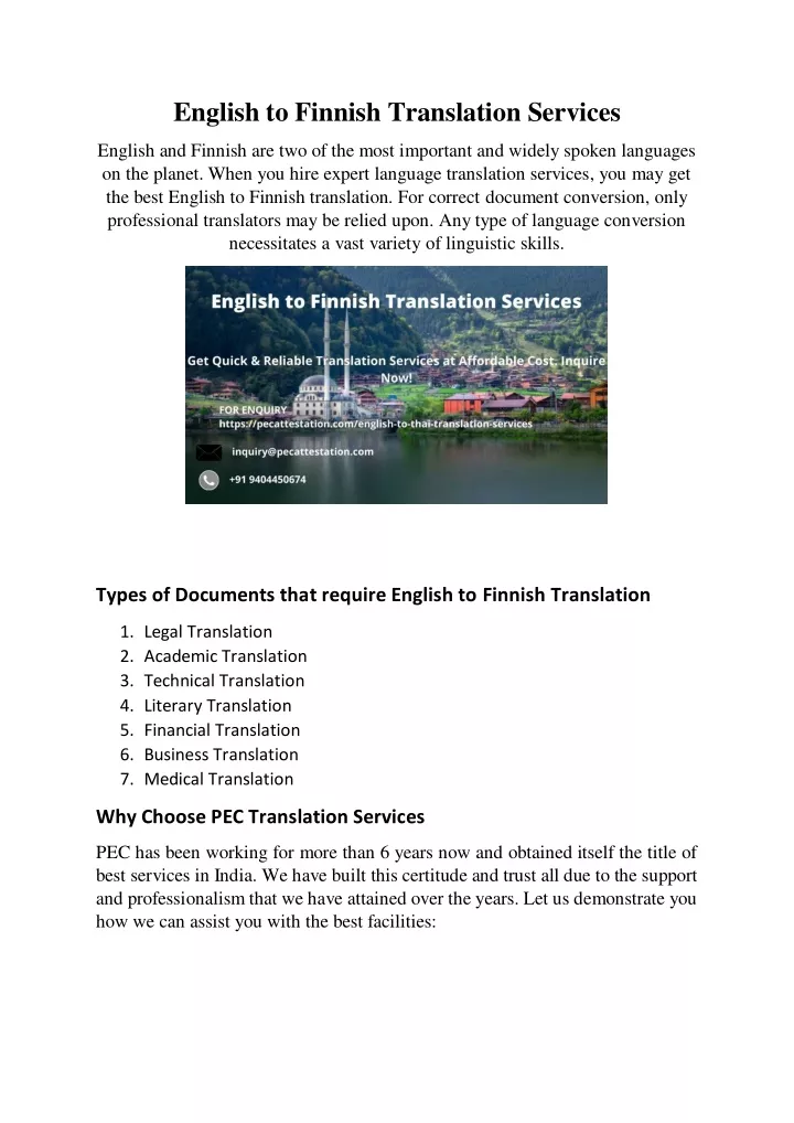 english to finnish translation services