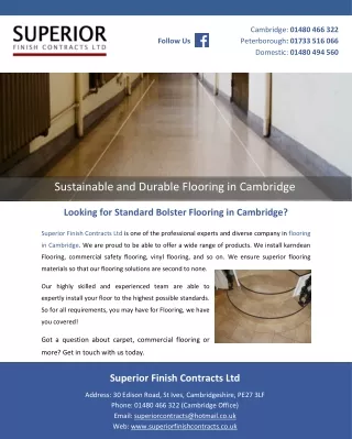 Sustainable and Durable Flooring in Cambridge