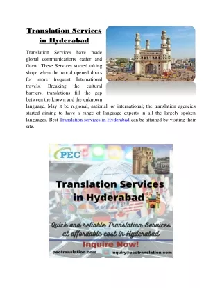 Translation services in hyderabad