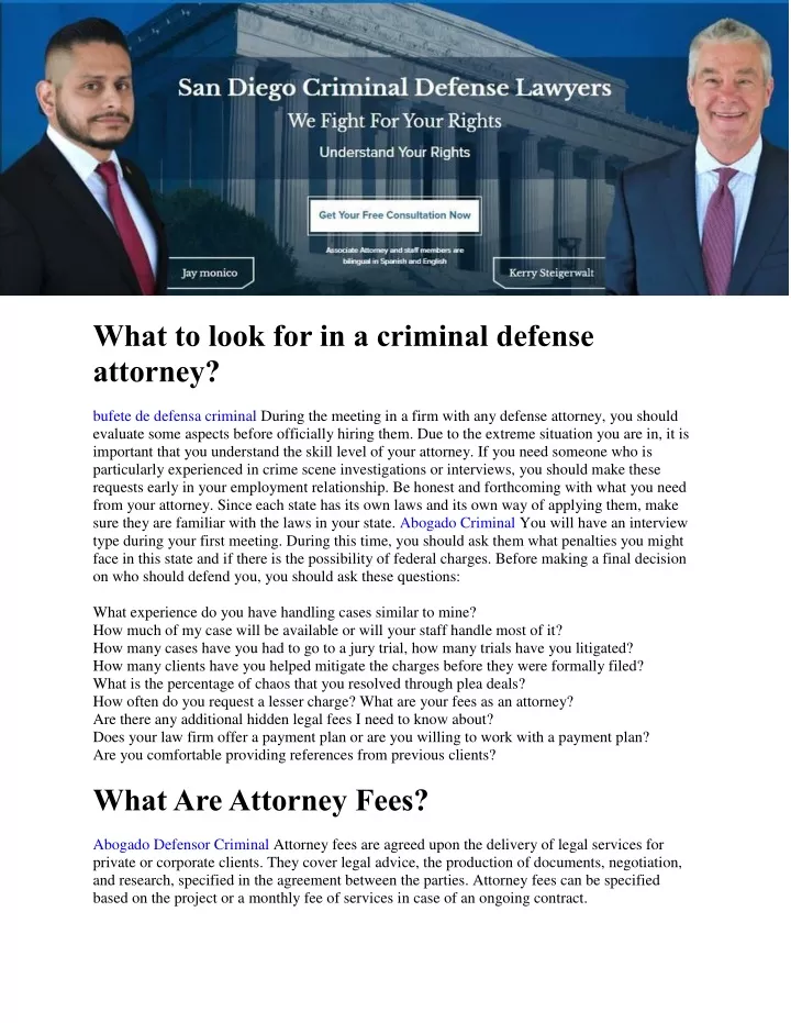 what to look for in a criminal defense attorney