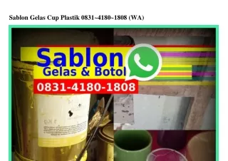 Sablon Gelas Cup Plastik