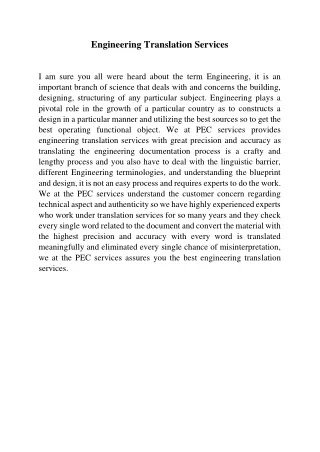 engineering translation services