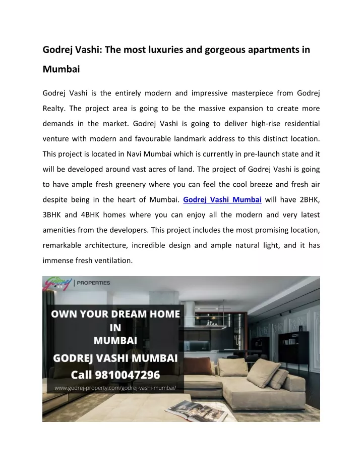 godrej vashi the most luxuries and gorgeous