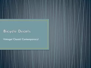 Premium Quality Bicycle Decals