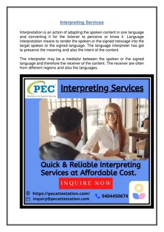 Interpreting Services